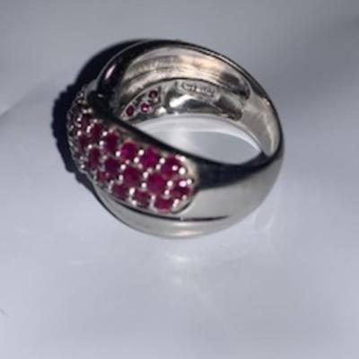 Sterling Silver Ring with Rubies