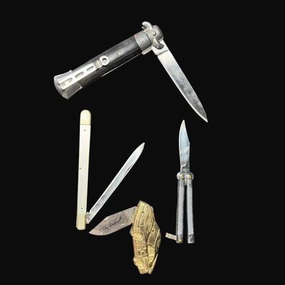 Sale Photo Thumbnail #63: Includes Dale Earnhardt, patriotic theme, and more. Total of six pieces. Longest is 9" overall. [JP]