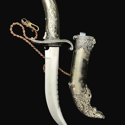 Sale Photo Thumbnail #73: Includes a Schrade Model 1580T, a  fillet knife, and more. Total of eight pieces. Largest is 15"L overall. [JP]