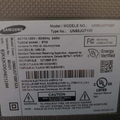 Samsung 60” Smart TV With Soundbar & Subwoofer (D-MG)