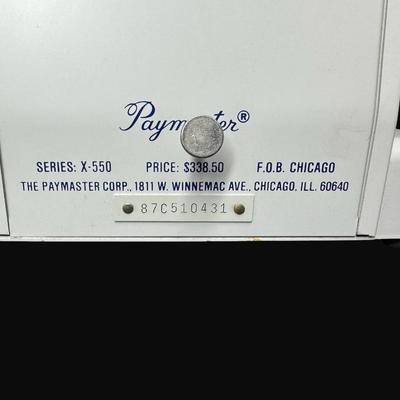 Sale Photo Thumbnail #78: This paymaster is a series X-550.  Age related wear.  [JP]