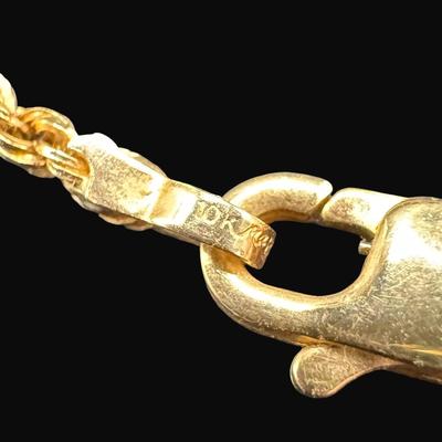 Sale Photo Thumbnail #107: **WIRE TRANSFER IS REQUIRED IF SHIPPED.** [1.51g] This piece does need repair or jump ring addition. The clasp is intact, though it will not close with opposing end. **ALL PRECIOUS METALS SALES ARE FINAL. NO REFUNDS WILL BE GIVEN FOR ANY REASON.** [KB]