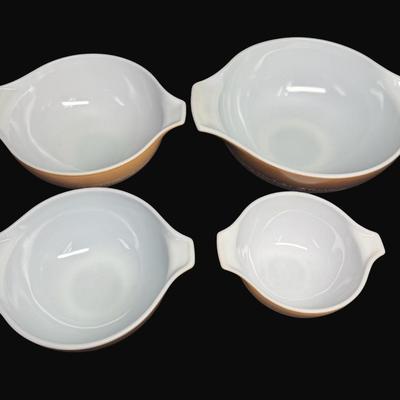 Sale Photo Thumbnail #124: Woodland pattern in both brown and tan. Numbers 441, 442, 443, and 444. Set of four. [CS]