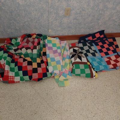 Sale Photo Thumbnail #27: A unique lot of quilts with 4 hand sewn. Just in time for the holidays.