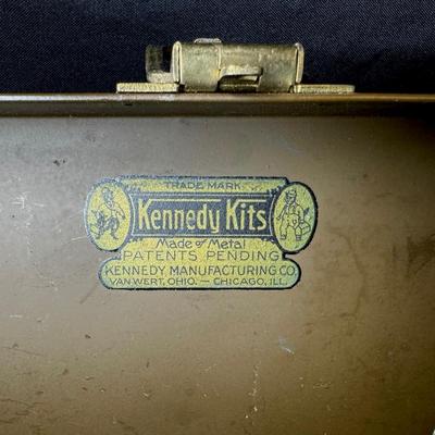 Vintage Kennedy Kits Metal Tackle Box with Tackle