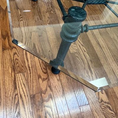 Matching Beveled Glass Top Coffee & Side Table (D-RG)