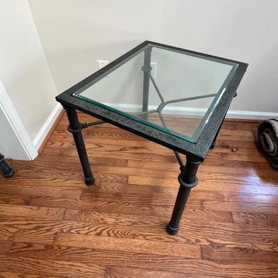 Matching Beveled Glass Top Coffee & Side Table (D-RG)