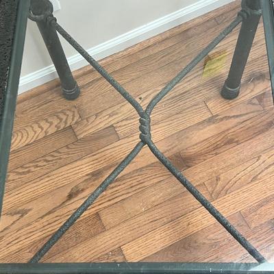 Matching Beveled Glass Top Coffee & Side Table (D-RG)