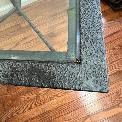 Matching Beveled Glass Top Coffee & Side Table (D-RG)