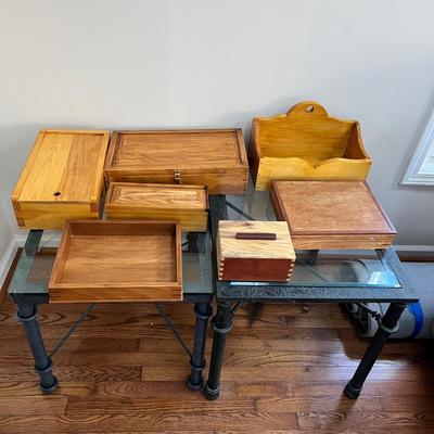 Seven Hand Made Wooden Boxes (D-RG)