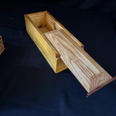 Seven Hand Made Wooden Boxes (D-RG)