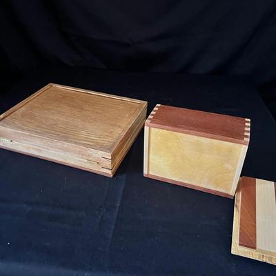 Seven Hand Made Wooden Boxes (D-RG)