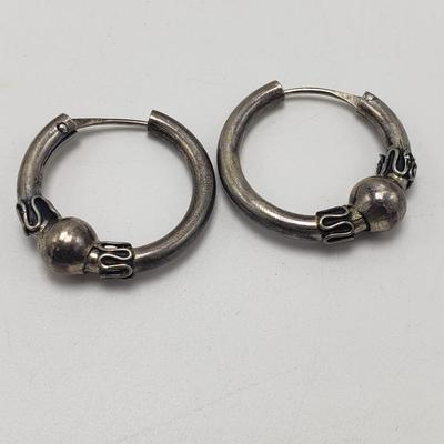 Nine Pair of Earrings-Sterling, 14K and More (ST-KD)