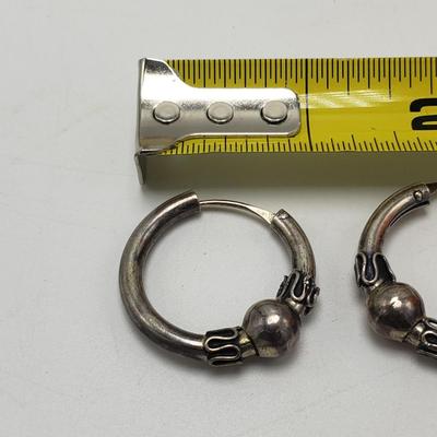 Nine Pair of Earrings-Sterling, 14K and More (ST-KD)
