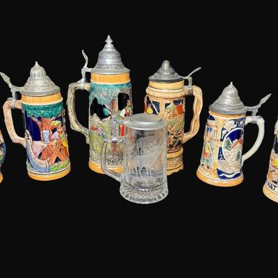 Sale Photo Thumbnail #141: Made in Germany and West Germany. Total of seven pieces. Age related wear. Measurement of largest: 11.5"H. [JP]