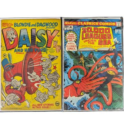 Sale Photo Thumbnail #156: Includes Disney, Marvel, Roy Rogers, and more. Total of ten pieces. Some are dated from the 1950s. [JP]