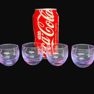 Sale Photo Thumbnail #176: Made is Czechoslovakia. Lavender color. Total of six pieces. Measurement: 1.75"H (each). [RE]