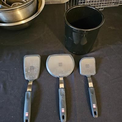 Kitchen Stainless & Glass Utensils, Bowls, Racks & More (K-JS)