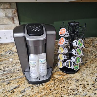 Keurig Coffee Maker & Spin Rack w/Pods (K-JS)