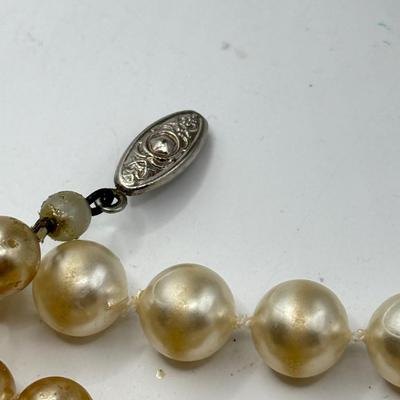 LOT 45J: Collection of Faux Pearl Necklaces & Bracelet