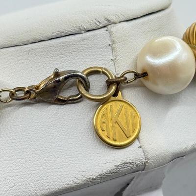 LOT 45J: Collection of Faux Pearl Necklaces & Bracelet