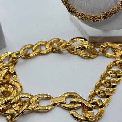 LOT 46J: Goldtone & Silvertone Necklaces: Napier, Nine West & More