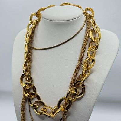 LOT 46J: Goldtone & Silvertone Necklaces: Napier, Nine West & More