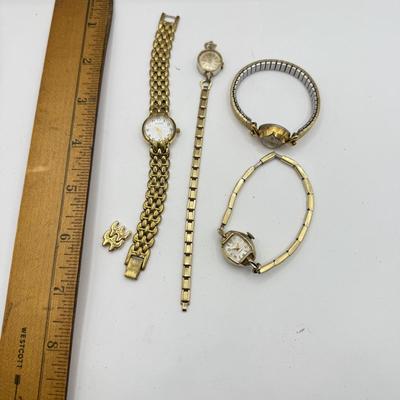 LOT 49J: Vintage Ladies Watches: Lanco 17 Jewels, Unichron 17 Jewels & More