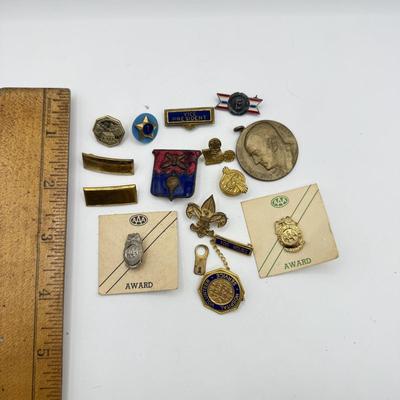LOT 53J: Military Pins, Vintage AAA Awards & More