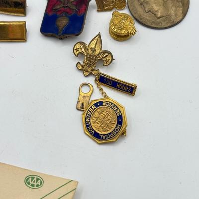 LOT 53J: Military Pins, Vintage AAA Awards & More