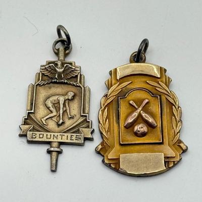 LOT 54J: Vintage Sports Keychains/Pendants - Some Gold Filled