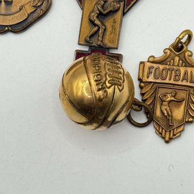 LOT 54J: Vintage Sports Keychains/Pendants - Some Gold Filled