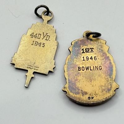 LOT 54J: Vintage Sports Keychains/Pendants - Some Gold Filled