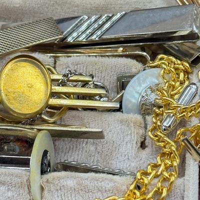 LOT 60J: Large Collection of Men’s Jewelry including Swank & More