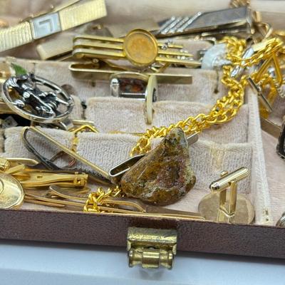 LOT 60J: Large Collection of Men’s Jewelry including Swank & More