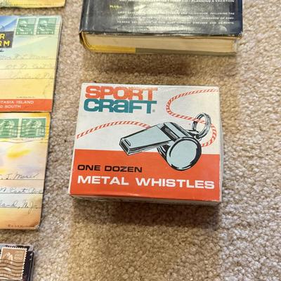 LOT 108B: Vintage Postcards, Girl Scout Brownie Manual, Vintage Lifeguard Books & More