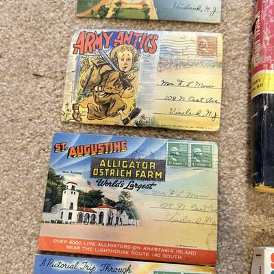 LOT 108B: Vintage Postcards, Girl Scout Brownie Manual, Vintage Lifeguard Books & More