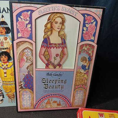 1979 BARBIE PAPER DOLLS AND UNUSED ROYAL WEDDING, SLEEPING BEAUTY AND INDIAN GIRL AND BOY PAPER DOLLS