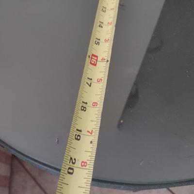 Pair of Matching Hand-Crafted Accent Tables with Glass Cover