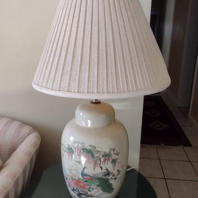 Vintage Ceramic Ginger Jar Table Lamp with Shade
