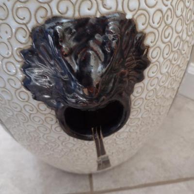 Large Ceramic Garden Stool with Dragon Themed Designs