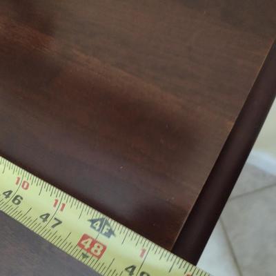 Mahogany Finish Queen Anne Design Sofa or Window Table (No Contents)