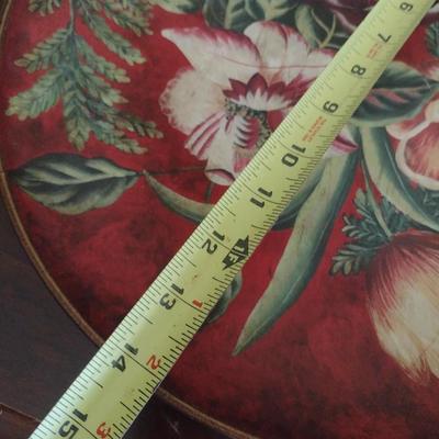 Painted Ceramic Italian Style Water Pitcher and Charger Plate Combination