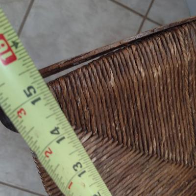 Antique Rush Seat Church Chair