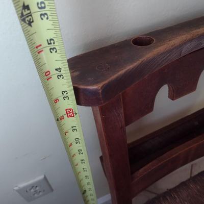 Antique Rush Seat Church Chair