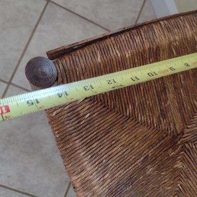 Antique Rush Seat Church Chair