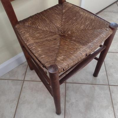 Antique Rush Seat Church Chair