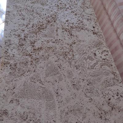 Contemporary 'Fossil Impression' Design Formed Plaster Top Coffee Table