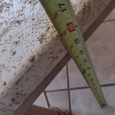 Contemporary 'Fossil Impression' Design Formed Plaster Top Coffee Table