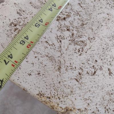 Contemporary 'Fossil Impression' Design Formed Plaster Top Coffee Table